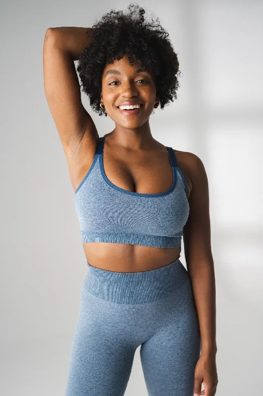 Vitality Formation Scoop Bra - Navy Heather