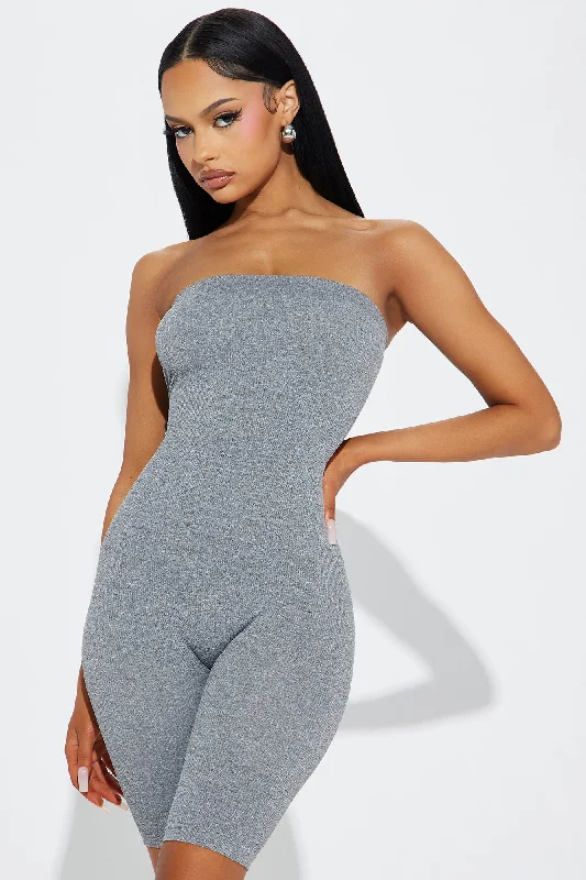 Brynne Seamless Romper - Charcoal