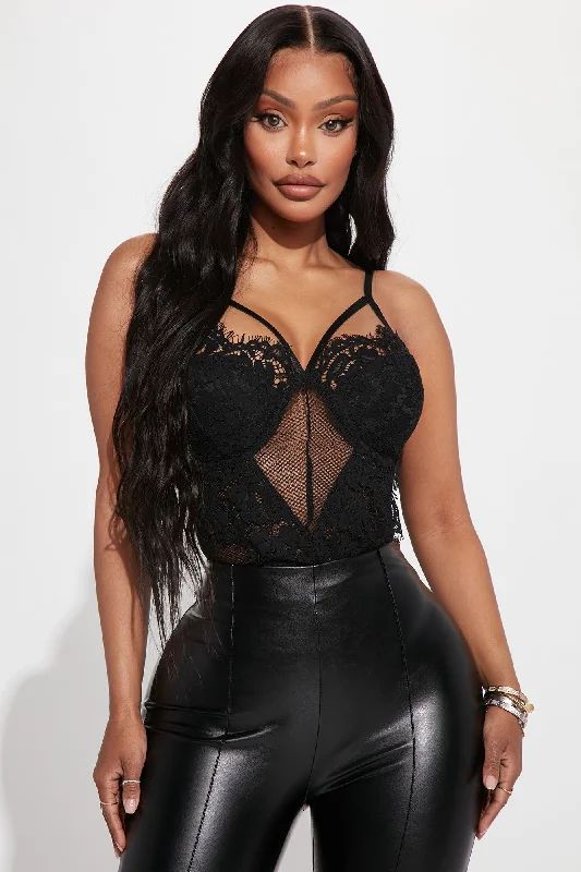 Wanderlust Lace Bodysuit - Black