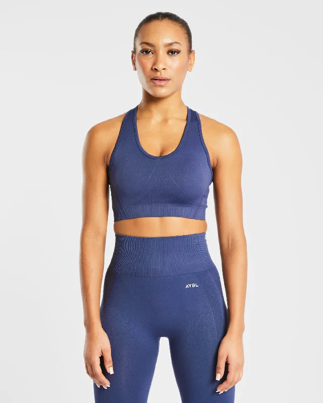 Balance V2 Seamless Sports Bra - Navy Blue