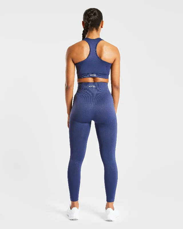 Balance V2 Seamless Sports Bra - Navy Blue