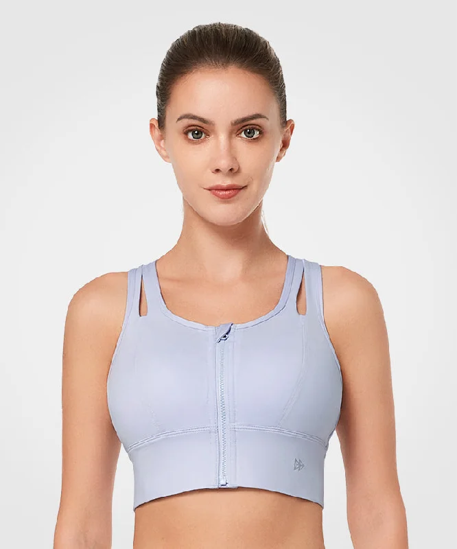 Enfold Longline Hollow Racerback Padded Running Bra | Women's High Support Sports Bra