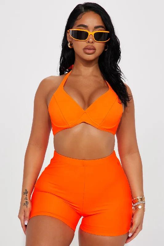 Maui Halter Support Bikini Top - Orange