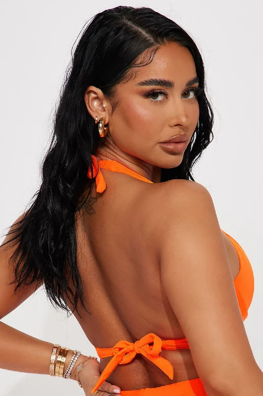 Maui Halter Support Bikini Top - Orange