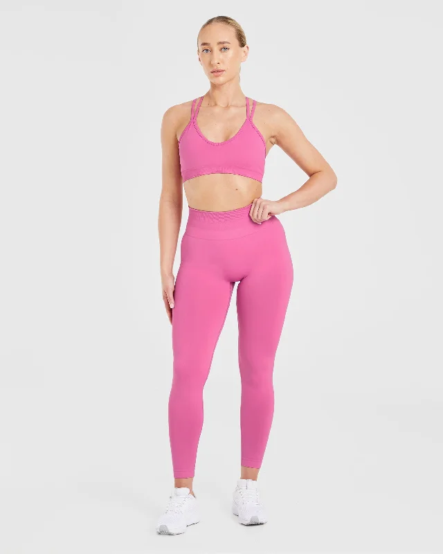 Power Seamless Sports Bra - Pink