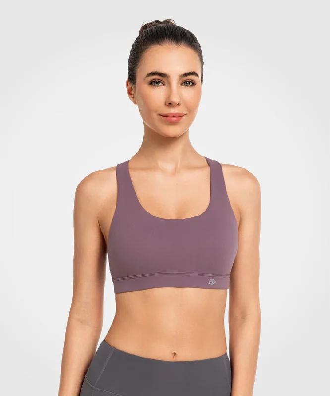 Shift Scoop Neckline Cross Back Padded Yoga Bra | Women's Light Support Sports Bra