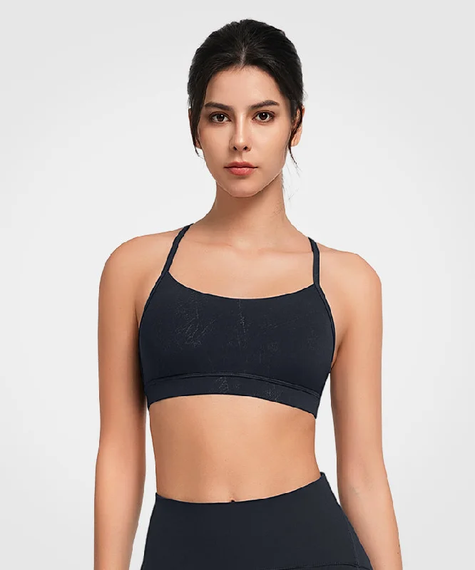 Shift Scoop Neckline  Strappy Padded Yoga Bra | Women's Light Support Sports Bra