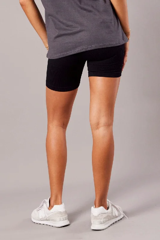 Black Bike Shorts Seamless