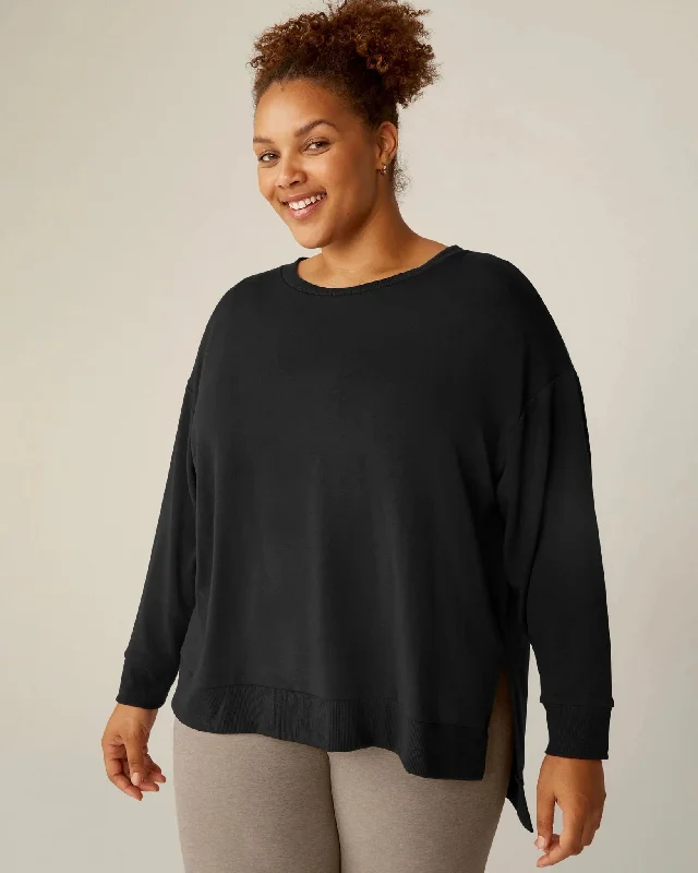 Plus Size Cozy Fleece Off Duty Pullover