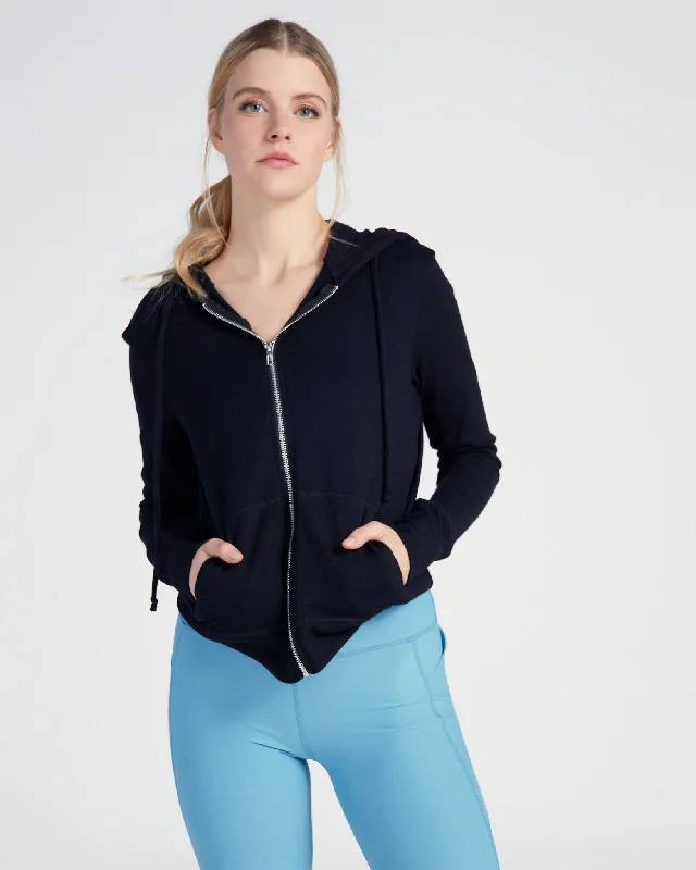 Hacci Zip Front Pocket Hoodie