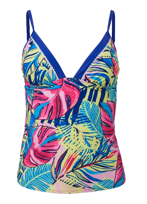 Diamond stitch tankini - Summer Leaves