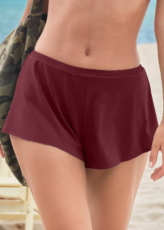 Full coverage swim shorts - Dark Mahogany